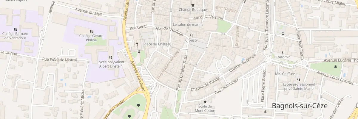 Plan du 5 Rue Antoine Rivarol à Bagnols-sur-Cèze