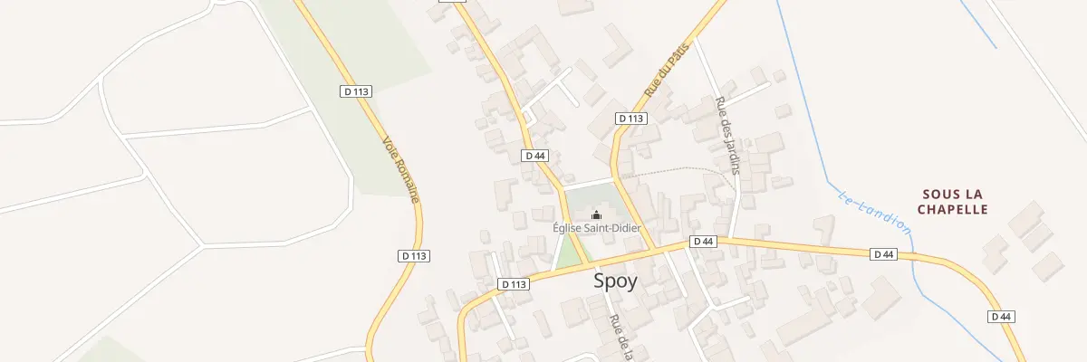 Plan du 1 Rue de la Fontaine à Spoy