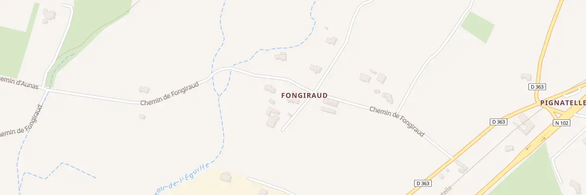Plan du 315 Che de Fongiraud à Aubignas