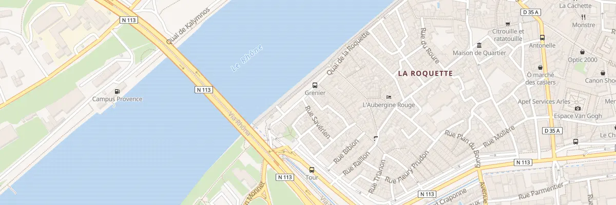 Plan du 93 Quai de la Roquette à Arles