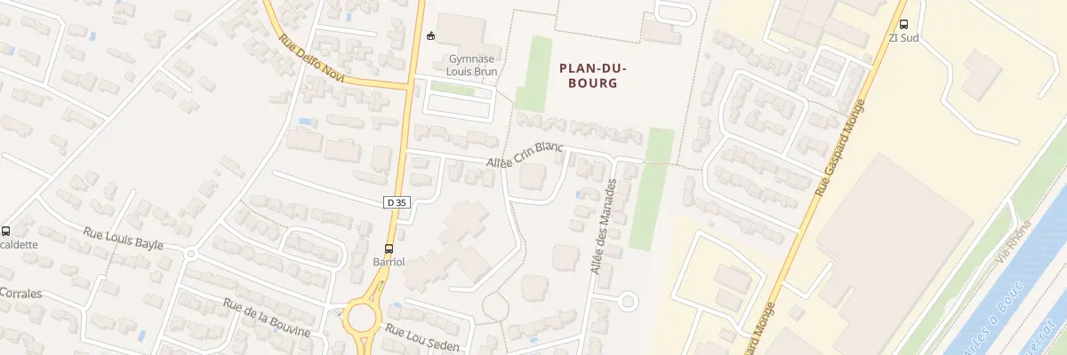 Plan du 4 All des Manades à Arles