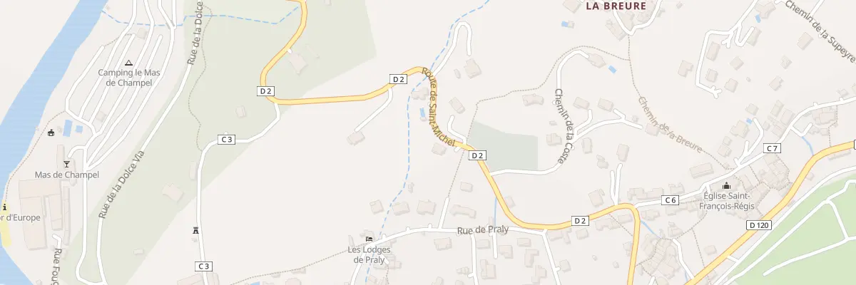 Plan du 475 Rte de St Michel aux Ollières-sur-Eyrieux