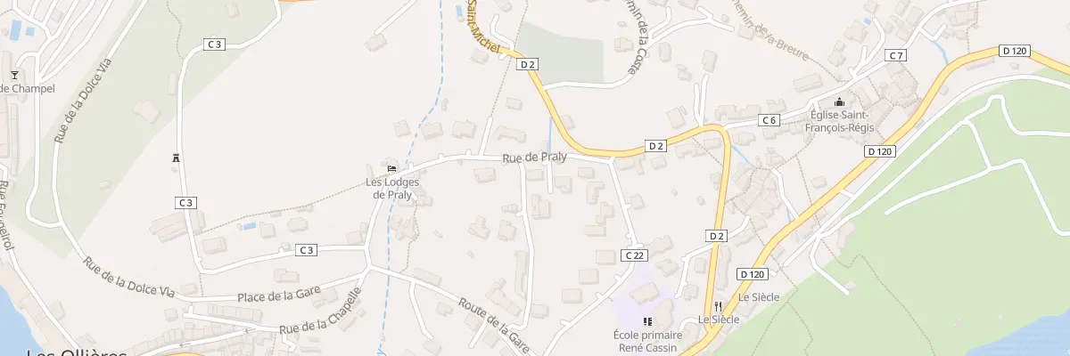 Plan du 210 Rue de Praly aux Ollières-sur-Eyrieux