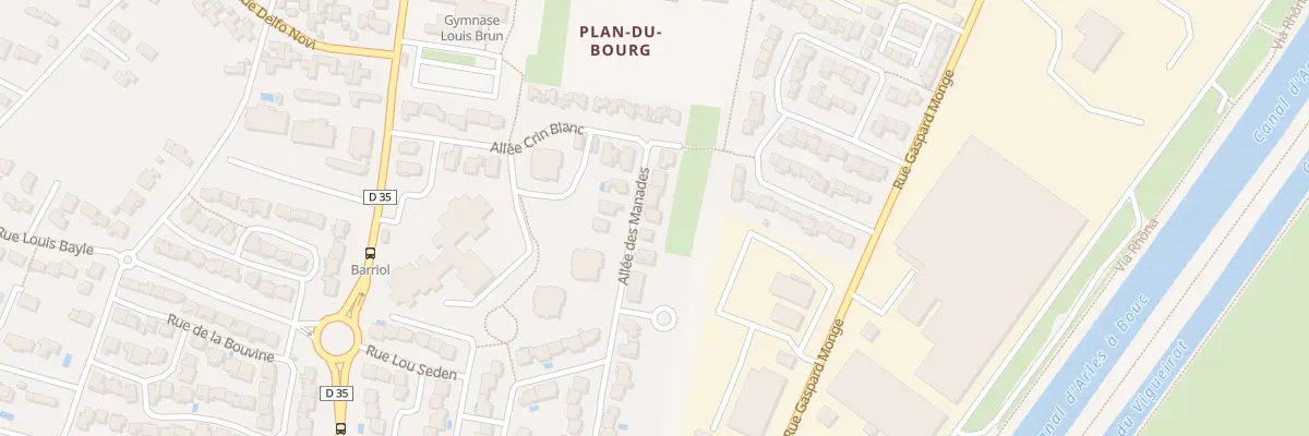 Plan du 7 All des Manades à Arles