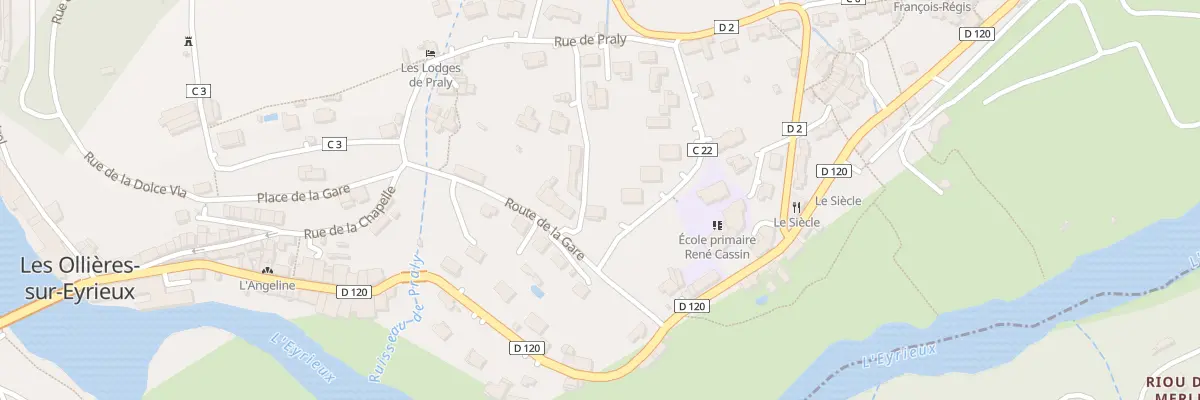 Plan du 25 Rue René Cassin aux Ollières-sur-Eyrieux