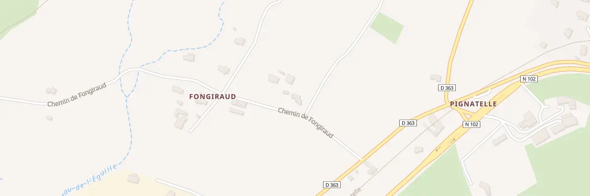 Plan du 130 Che de Fongiraud à Aubignas
