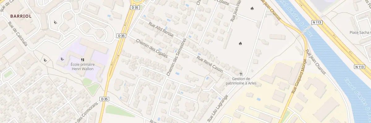 Plan du 2 Rue René Cassin à Arles
