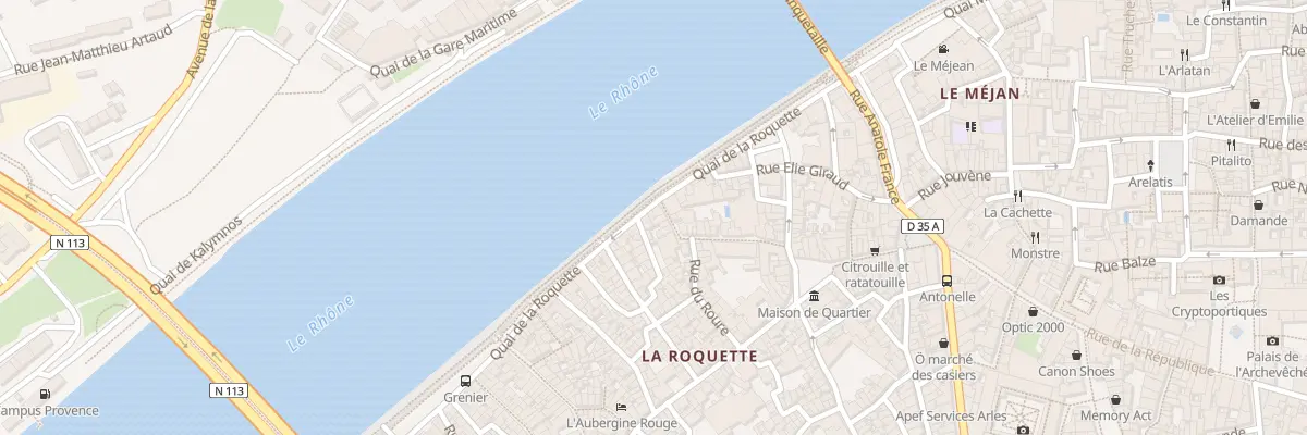 Plan du 33 Quai de la Roquette à Arles