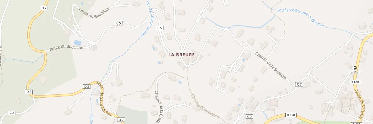 Plan du 395 Rte de la Breure aux Ollières-sur-Eyrieux