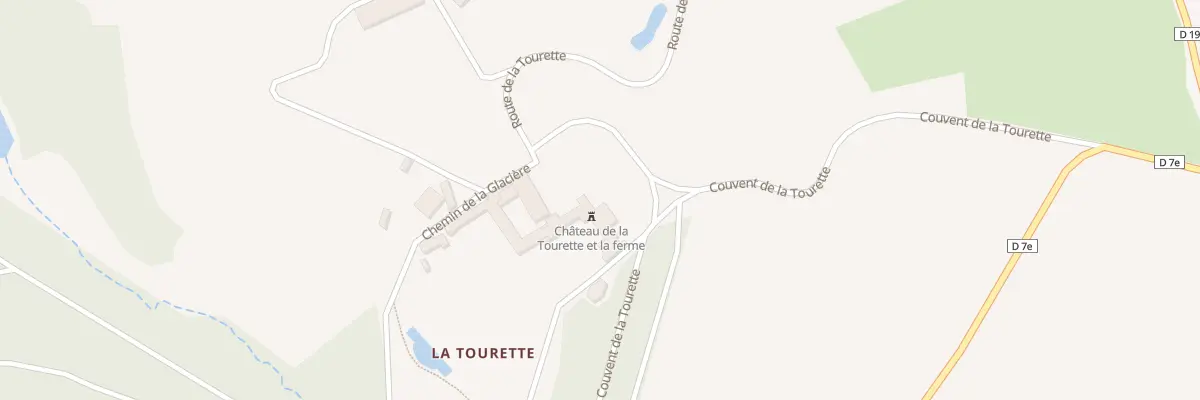Plan de Rte de la Tourette à Éveux