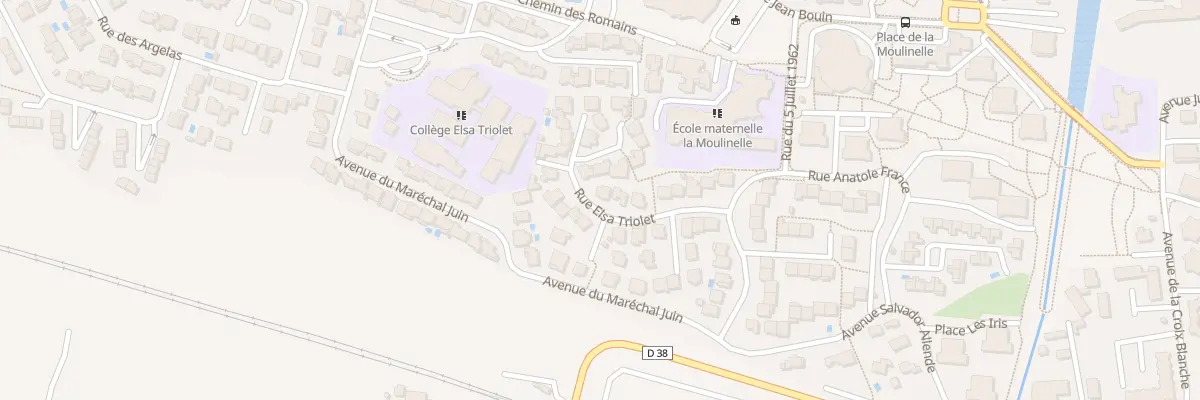 Plan du 16 Rue Elsa Triolet à Beaucaire