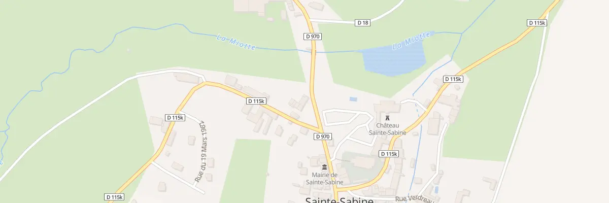 Plan du 13 Rte de Semur à Sainte-Sabine