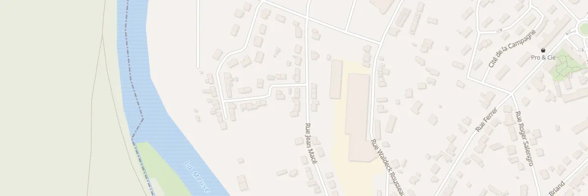Plan du 1196 Rue Jean Macé à Revin