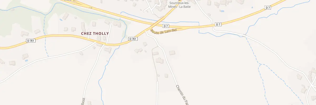 Plan du 100 Che du Pape à Sourcieux-les-Mines