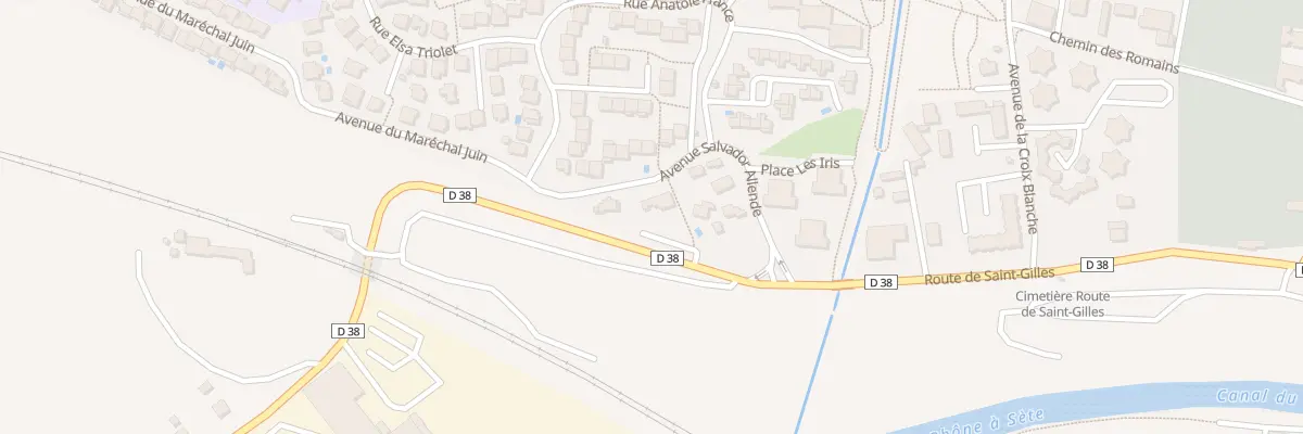 Plan du 68 Rte de Saint-gilles à Beaucaire