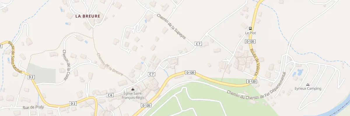 Plan du 140 Che du Ruisseau de l’Oncle aux Ollières-sur-Eyrieux