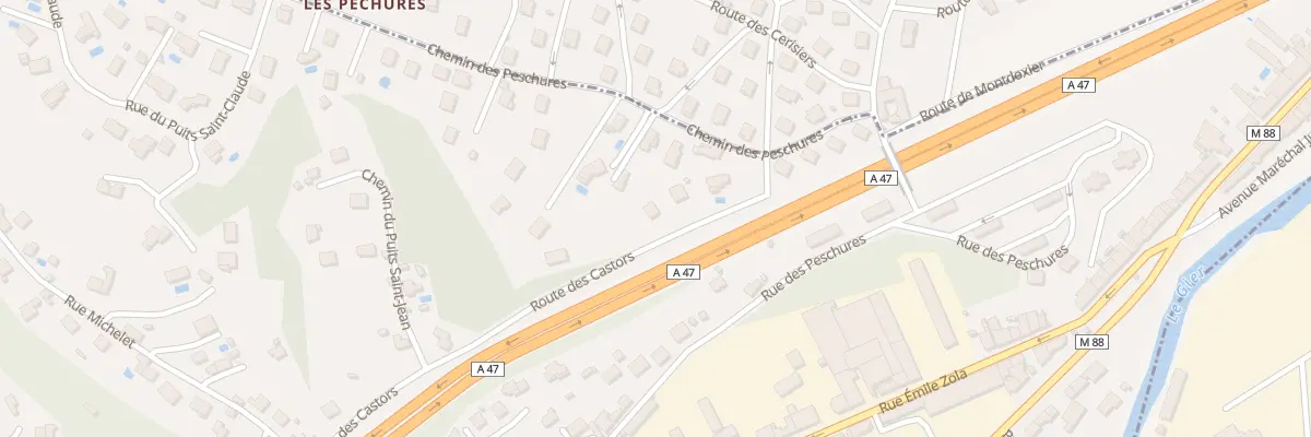 Plan du 338 Rte des Castors à Rive-de-Gier