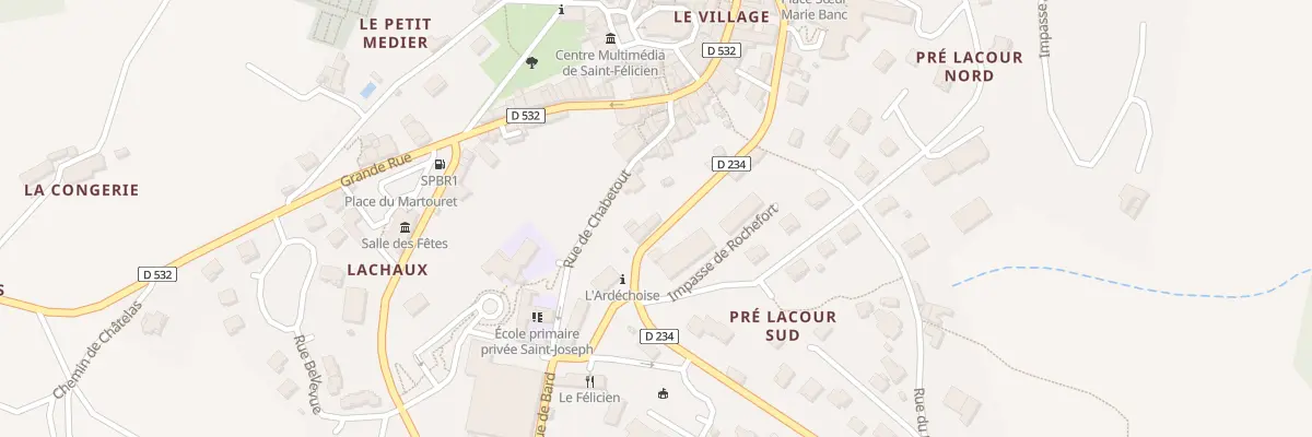 Plan du 90 Rte de Colombier le Vieux à Saint-Félicien