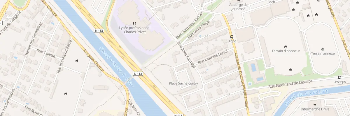 Plan du 2 Pl Sacha Guitry à Arles