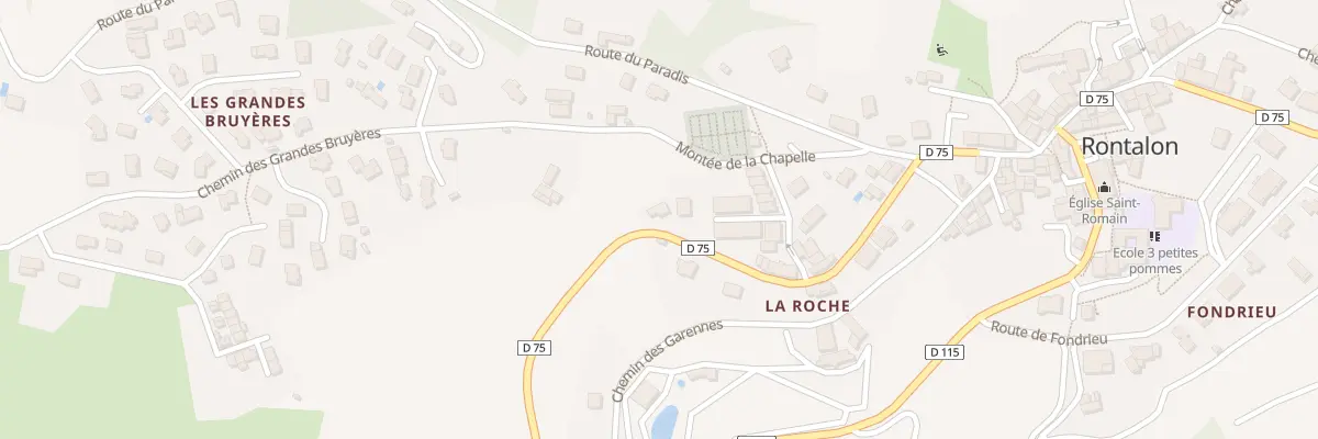 Plan du 244 Rte des Monts du Lyonnais à Rontalon