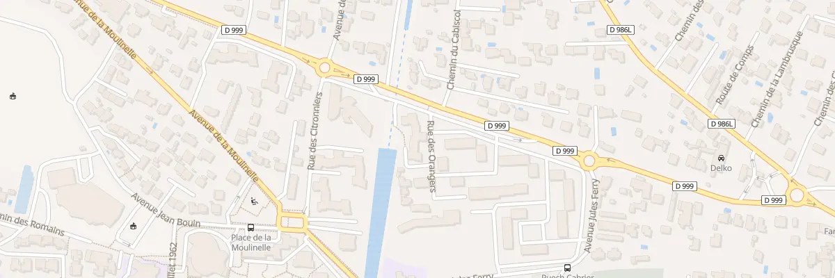 Plan de la Rue des Orangers à Beaucaire