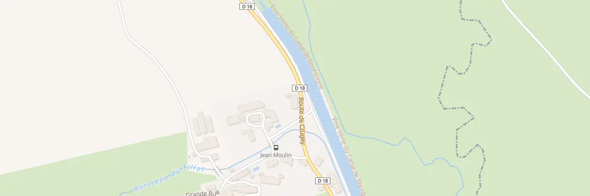 Plan du 2 Rte de Crugey à Vandenesse-en-Auxois