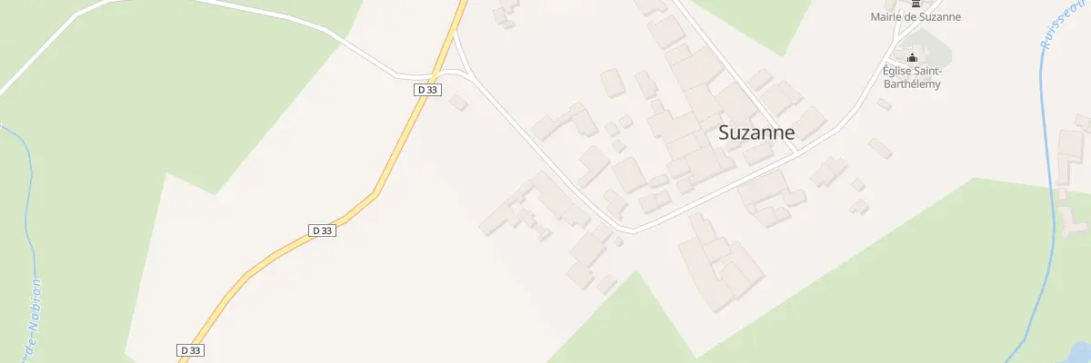 Plan de la Rue de la Croix des Arbres à Suzanne