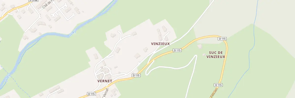 Plan du 115 Vinzieux à Satillieu