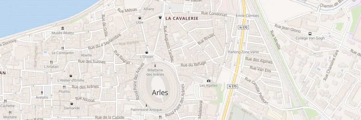 Plan du 58A Rue du Refuge à Arles