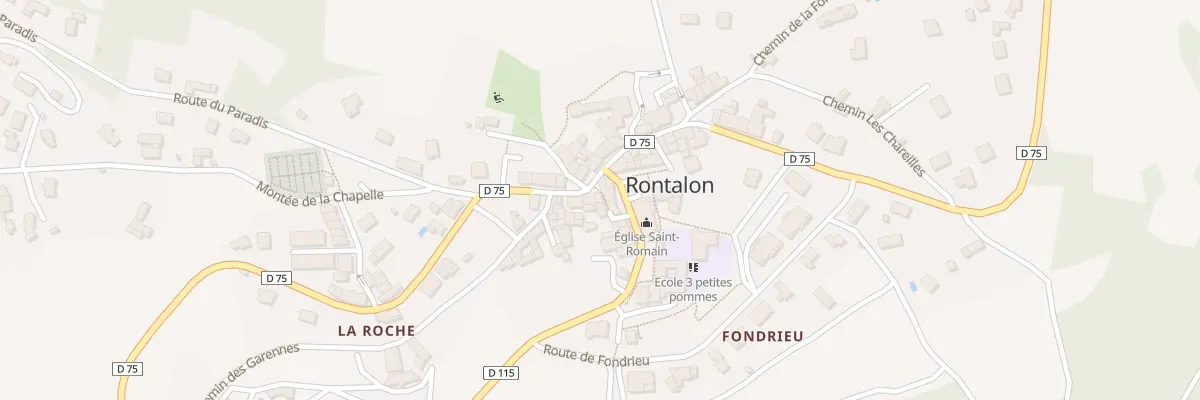 Plan du 2 Pl La Placette à Rontalon
