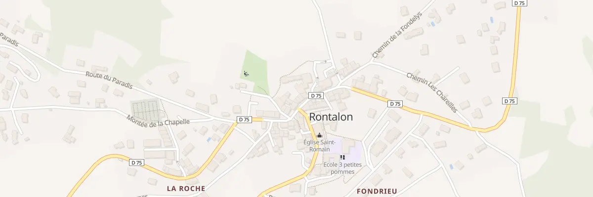 Plan du 5060 Le Bourg à Rontalon
