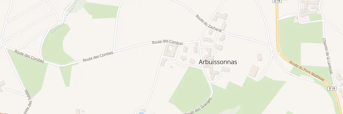 Plan du Bourg d’Arbuissonnas à Salles-Arbuissonnas-en-Beaujolais