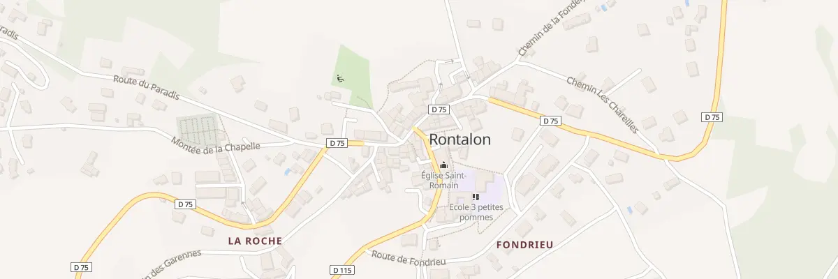 Plan du 5000 Pl de l’Eglise à Rontalon