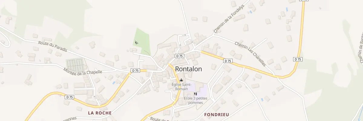 Plan du 5 Pl de l’Eglise à Rontalon