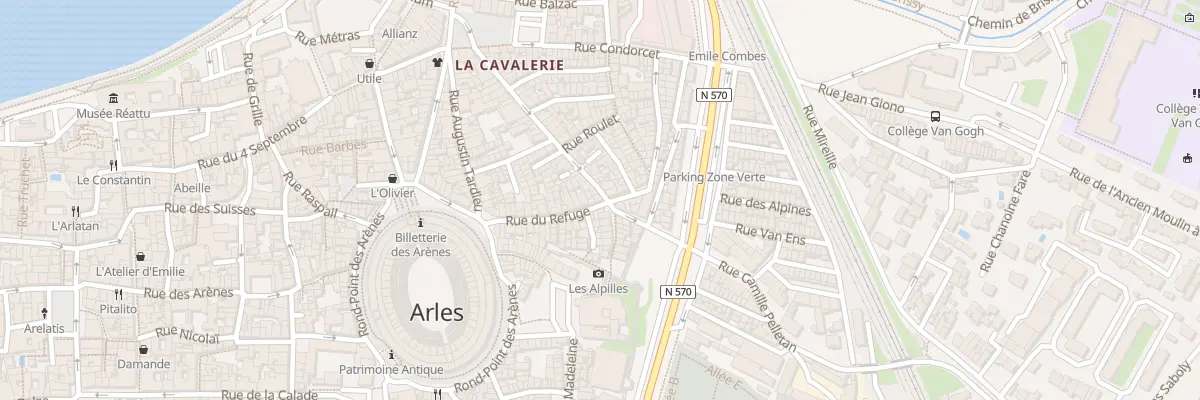 Plan du 2 Rue du Refuge à Arles