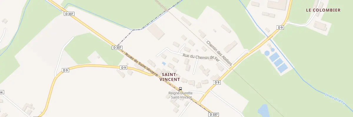 Plan du 145 Rue du chemin de fer à Régnié-Durette