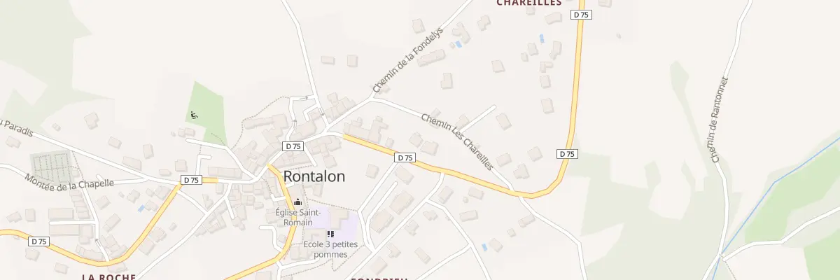Plan du 77 Rte de la Croix Blanche à Rontalon