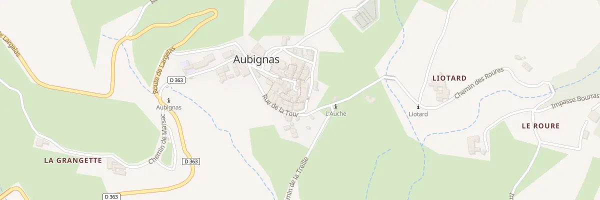 Plan du 2 Tra de la Placette à Aubignas