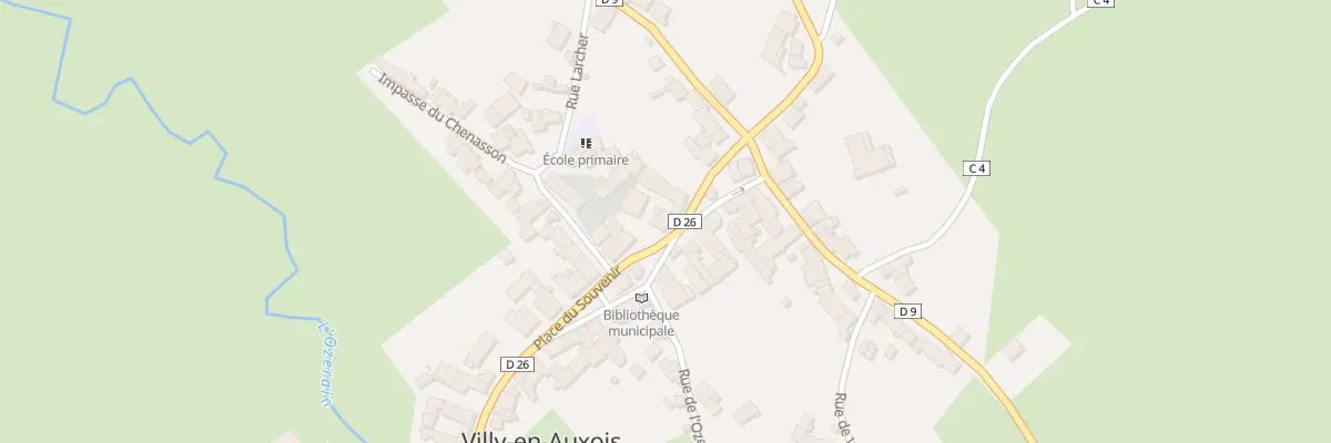 Plan du 2 Pl du Souvenir à Villy-en-Auxois