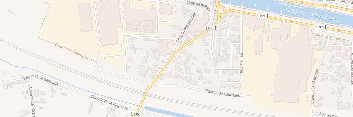 Plan de Av de la Plaine à Beaucaire
