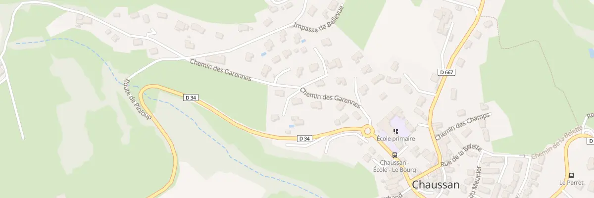 Plan du 5280 Sur le Bourg à Chaussan