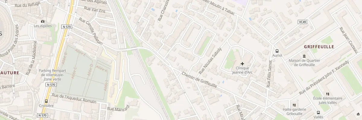 Plan du 1 Che de Griffeuille à Arles