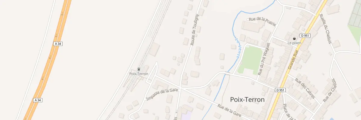 Plan du 2B Rte de Touligny à Poix-Terron