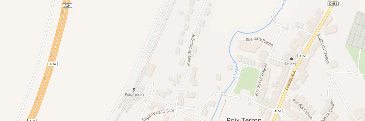 Plan du 4 Rte de Touligny à Poix-Terron