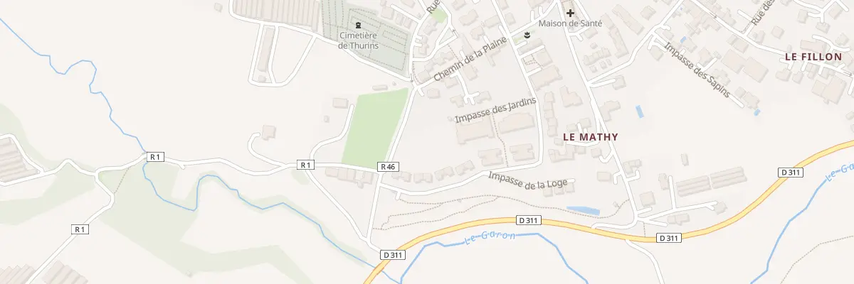 Plan du 70 Che du Gery à Thurins