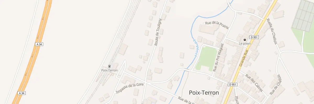 Plan du 9 Rte de Touligny à Poix-Terron