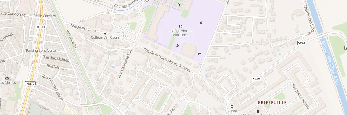 Plan du 69 Rue Ancien Moulin A Tabac à Arles