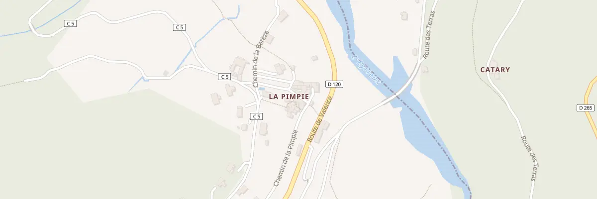 Plan du 215 Che de la Pimpie aux Ollières-sur-Eyrieux