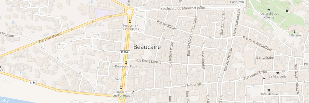 Plan du 23 Rue Marceau à Beaucaire