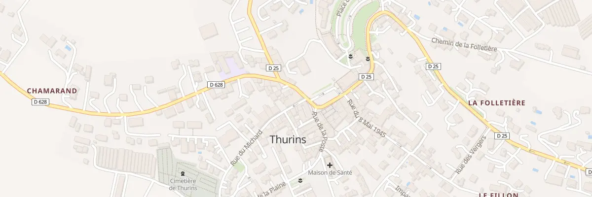 Plan du Bourg à Thurins